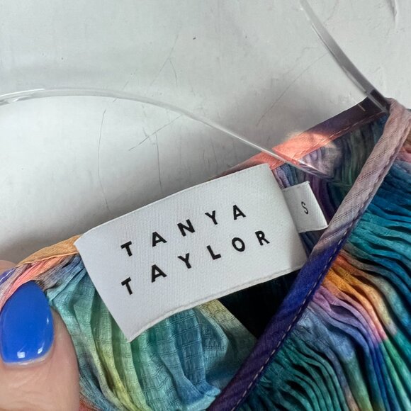 Tanya Taylor Shanalee Top Shirt Accordion Pleated Long Sleeve Size Small S EUC - Picture 6 of 13